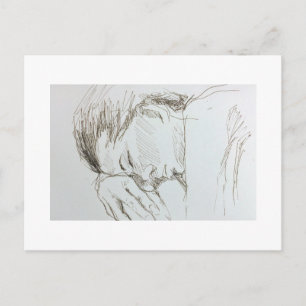 Tarjeta postal de dibujo de la figura