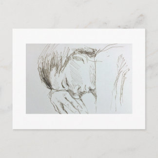 Tarjeta postal de dibujo de la figura