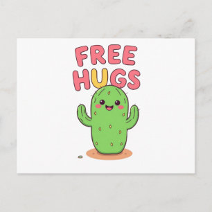 Tarjeta postal de dibujos animados de abrazo de ca