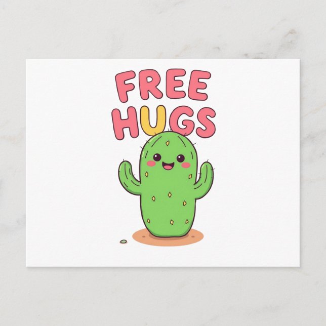 Tarjeta postal de dibujos animados de abrazo de ca (Anverso)