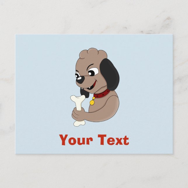 Tarjeta postal de dibujos animados de cachorro de  (Anverso)