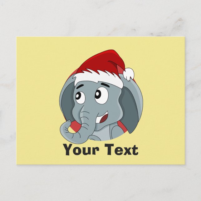 Tarjeta postal de dibujos animados de elefante de  (Anverso)