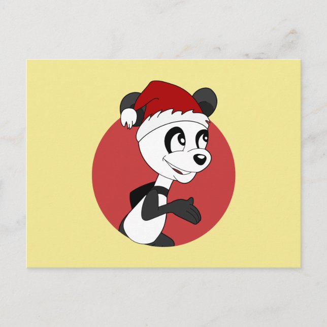 Tarjeta postal de dibujos animados de Navidad con  (Anverso)