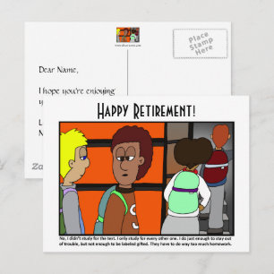 Tarjeta postal de dibujos animados de niños superd