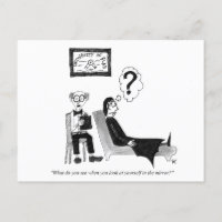 Tarjeta postal de dibujos animados divertidos