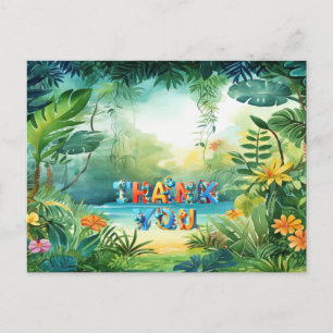 Tarjeta postal de dinosaurio lindo