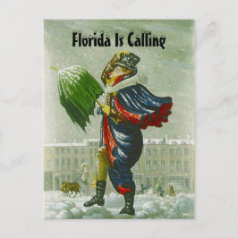 TARJETA POSTAL DE DIRECCIÓN DE INVIERNO DEL ANUNCI