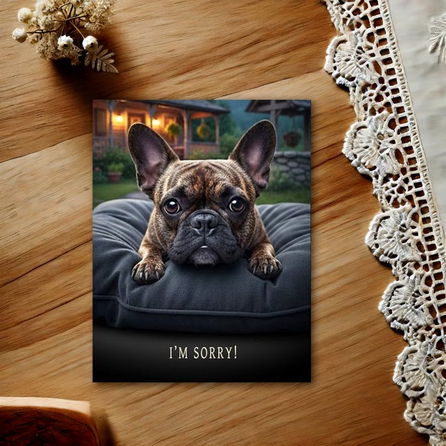 Tarjeta postal de disculpa de Bulldog Francés (Subido por el creador)
