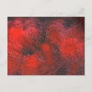 Tarjeta postal de diseño abstracta "Cosmos Red"
