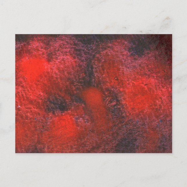 Tarjeta postal de diseño abstracta "Cosmos Red" (Anverso)