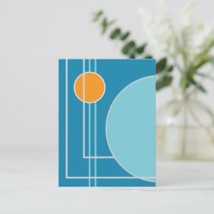 Tarjeta postal de diseño abstracto Círculos flotan