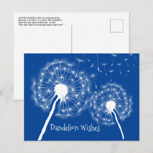 Tarjeta postal de diseño Dandelion Wishes