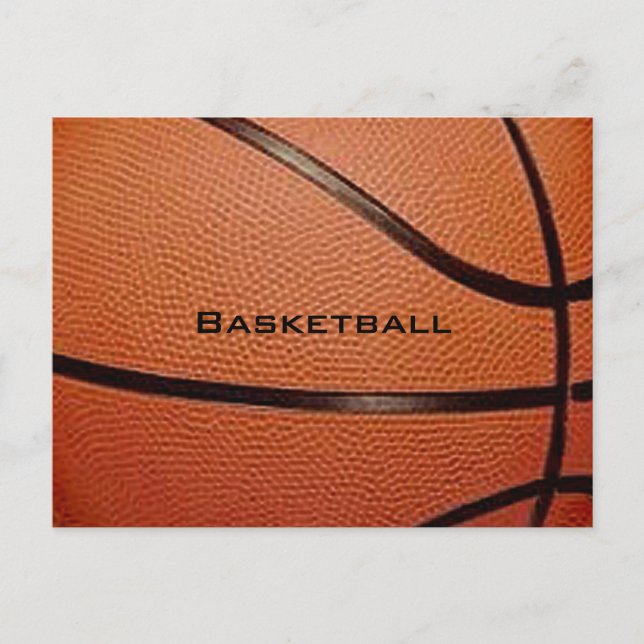 Tarjeta postal de diseño de baloncesto con calenda (Anverso)