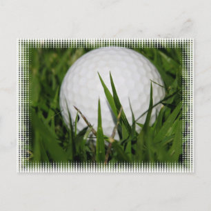 Tarjeta postal de diseño de bolas de golf
