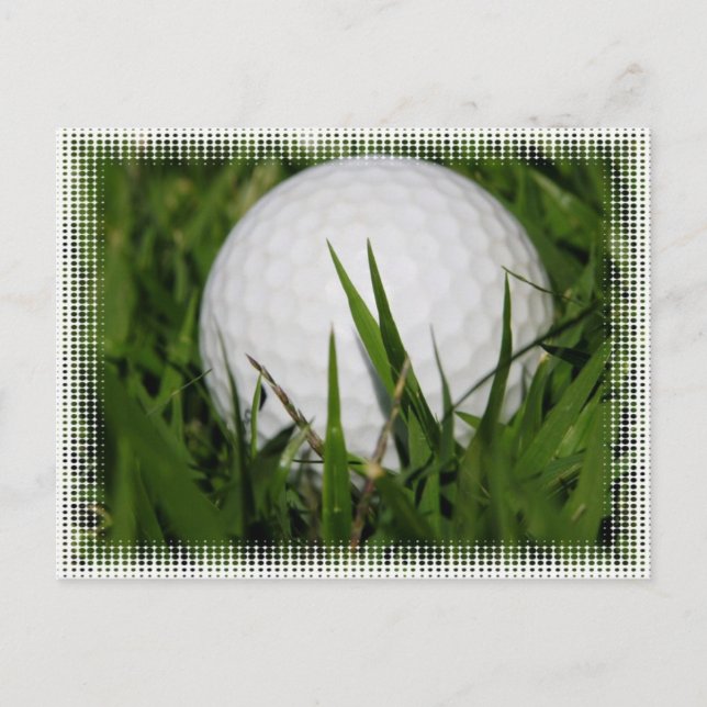 Tarjeta postal de diseño de bolas de golf (Anverso)