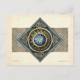 Tarjeta postal de diseño de Knotwork Celtic