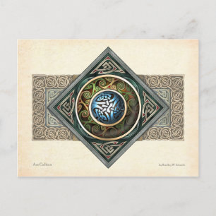 Tarjeta postal de diseño de Knotwork Celtic