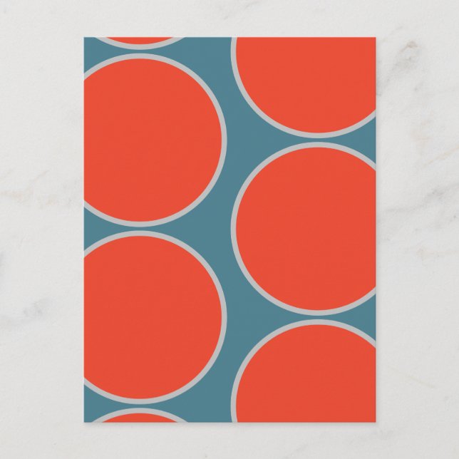 Tarjeta postal de diseño de resumen de grandes cír (Anverso)