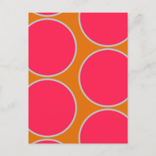 Tarjeta postal de diseño de resumen de grandes cír