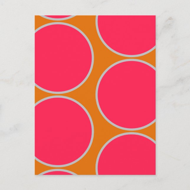 Tarjeta postal de diseño de resumen de grandes cír (Anverso)