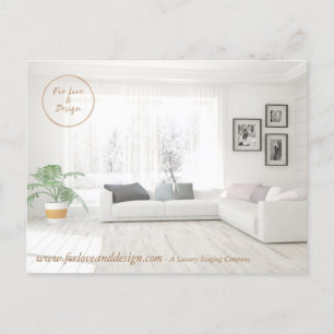 Tarjeta postal de diseño interior