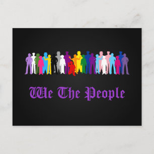Tarjeta postal de diseño LGBT We The People
