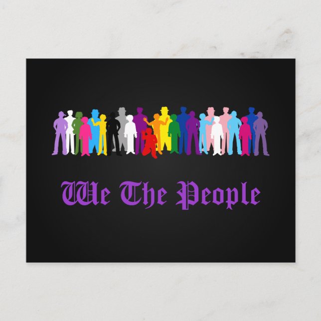 Tarjeta postal de diseño LGBT We The People (Anverso)