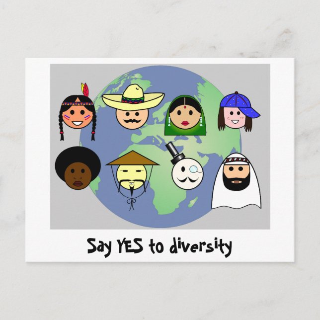 Tarjeta postal de 'diversidad' (Anverso)