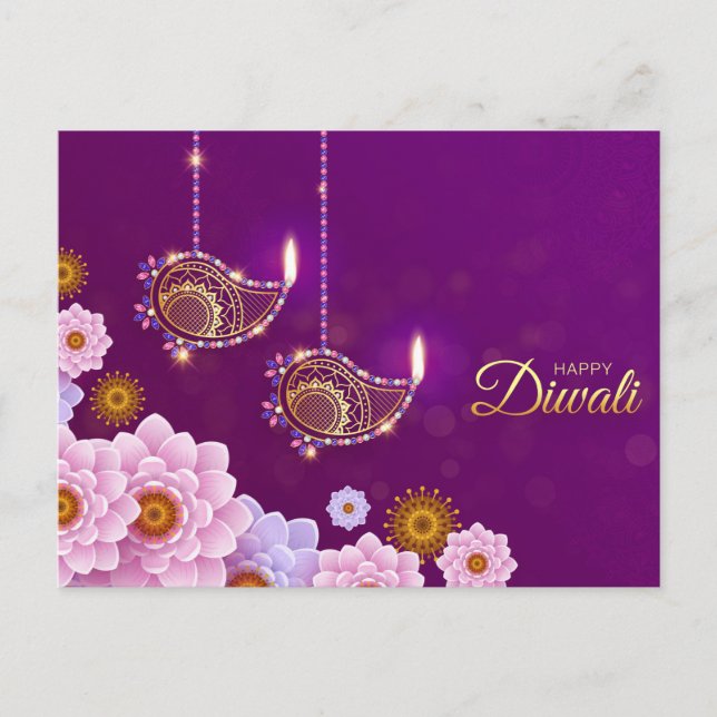 Tarjeta postal de Diwali (Anverso)