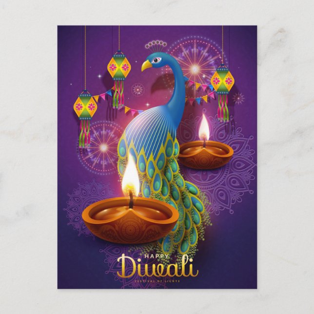Tarjeta postal de Diwali (Anverso)