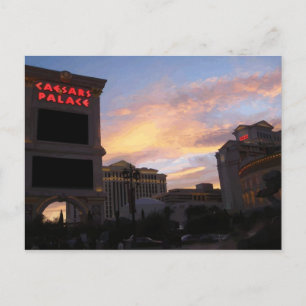 Tarjeta postal de doble imagen del palacio Caesars