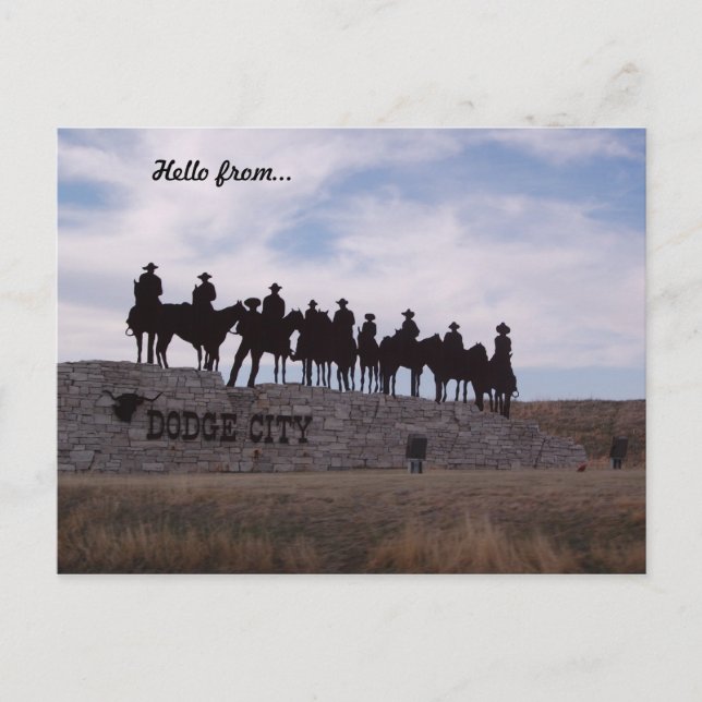 tarjeta postal de dodge city kansas (Anverso)