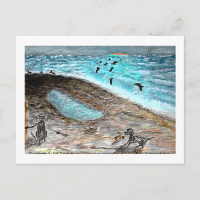 Tarjeta postal de Doggie Beach Fiesta (Anverso)