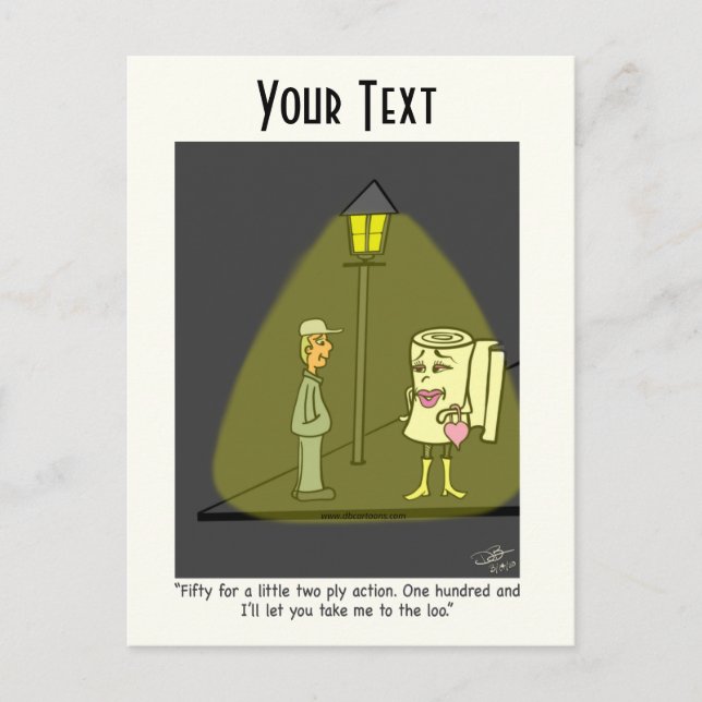 Tarjeta postal de dos Personalizados divertidas (Anverso)