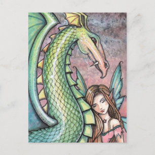 Tarjeta Postal de Dragón de Hadas por Molly Harris