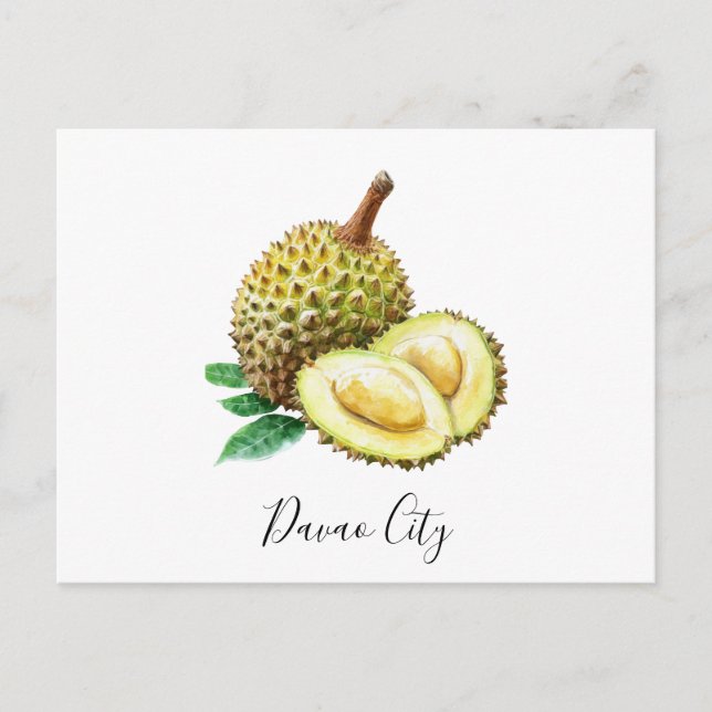 Tarjeta postal de durian de la ciudad de Davao - F (Anverso)