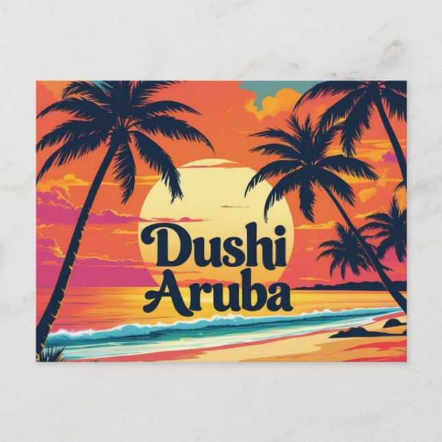 Tarjeta postal de Dushi Aruba (Anverso)