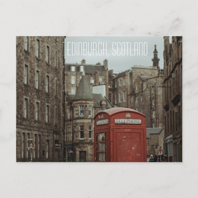 Tarjeta postal de Edimburgo, Escocia (Anverso)