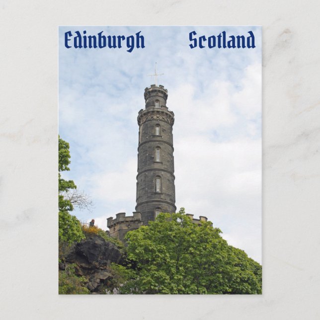 Tarjeta postal de Edimburgo, Escocia (Anverso)