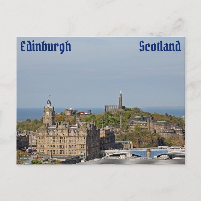 Tarjeta postal de Edimburgo, Escocia (Anverso)
