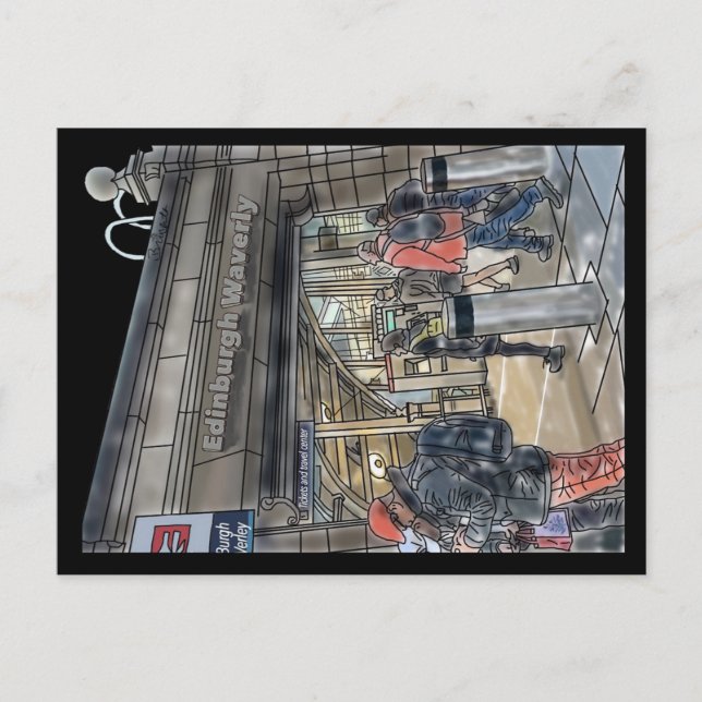 Tarjeta postal de Edinburgh, Scotland Waverley Sta (Anverso)