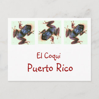 Tarjeta postal de El Coqui Puerto Rico
