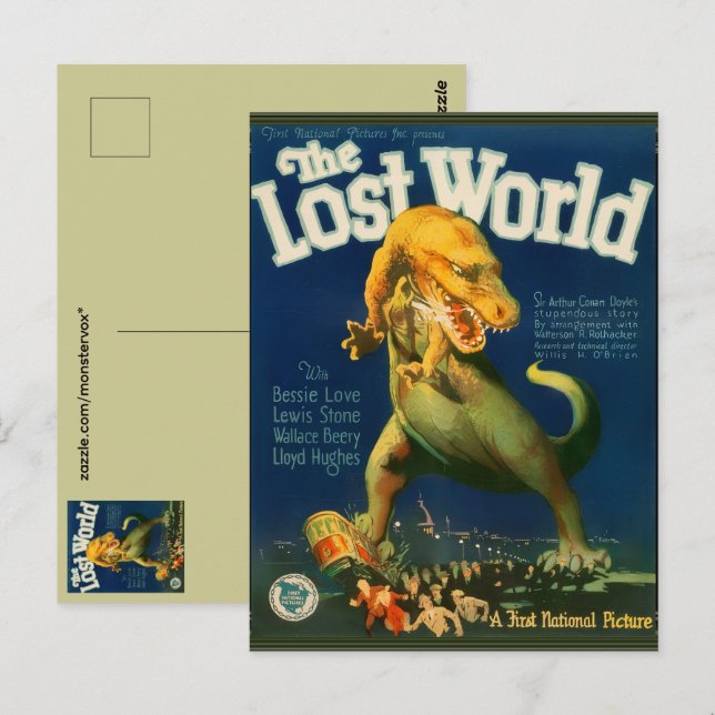 Tarjeta Postal de El Mundo Perdido (Anverso / Reverso)