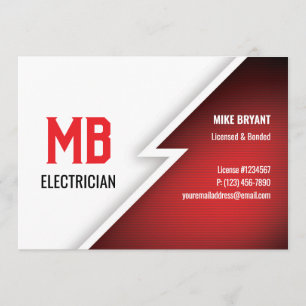Tarjeta postal de electricista / compañía eléctric