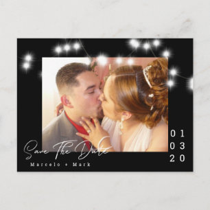 Tarjeta postal de elegante guión de luz para guard