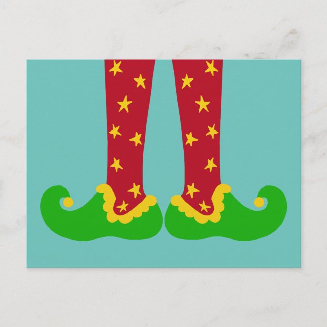 Tarjeta postal de Elf Legs para navidades (Anverso)