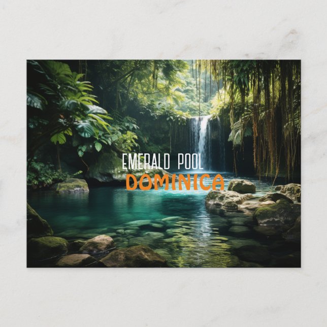 TARJETA POSTAL DE EMERALD POOL DOMINICA (Anverso)