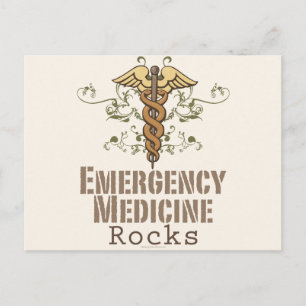 Tarjeta postal de emergencia para rocas de medicin