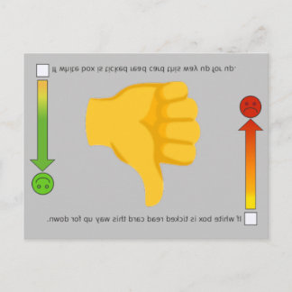 Tarjeta postal de Emoji abajo