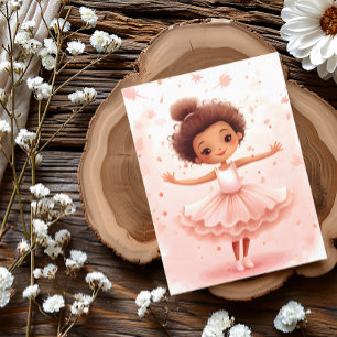 Tarjeta postal de encantadora pequeña bailarina